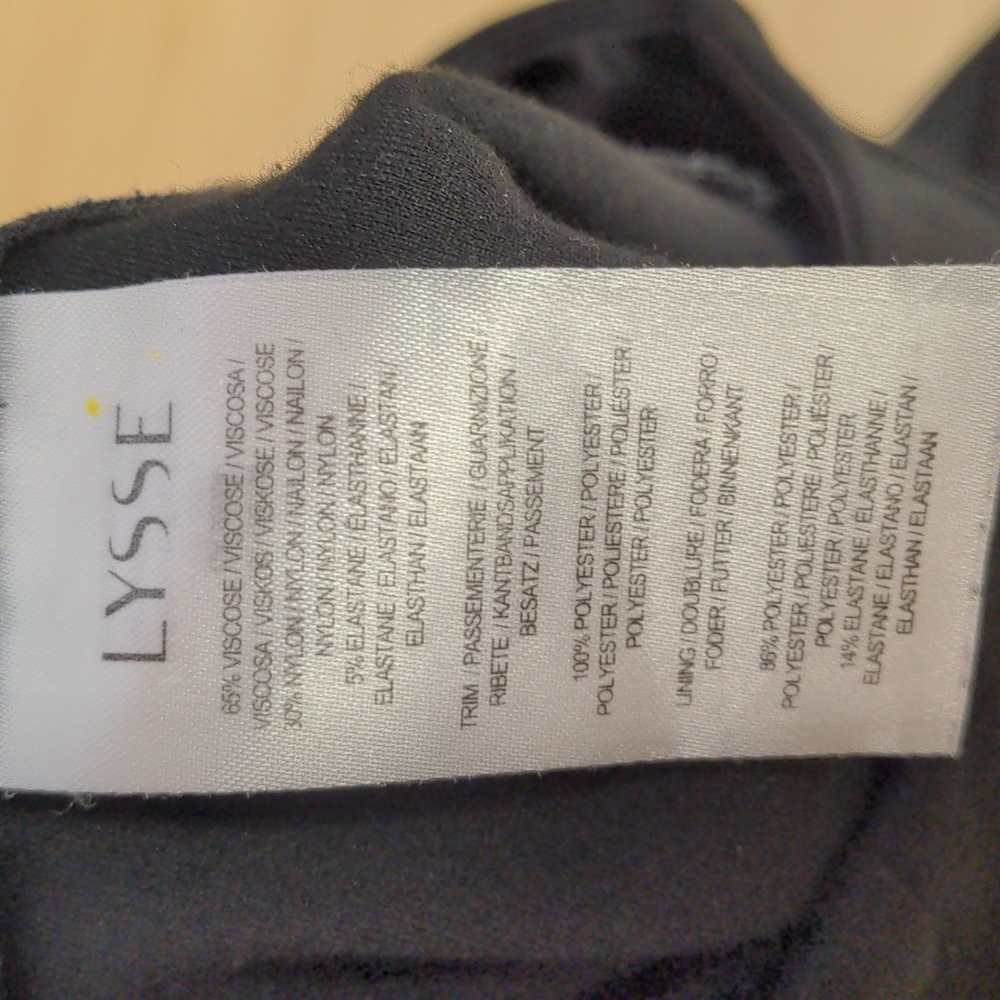 Lysse‎ Raya Womens Lace Trim High Rise Cropped Pants Size Extra Small Black - Picture 12 of 12